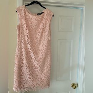 Lauren Ralph Lauren Blush Pink Floral Overlay Dress | Great Condition